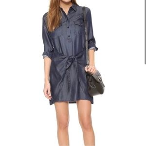 Club Monaco Dark Blue Denim Tie Dress